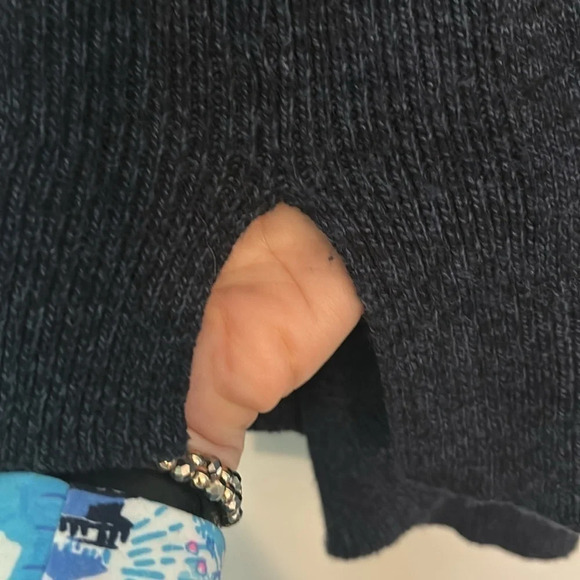 Madewell Womens Navy/black marled sweater with tie cuffs.‎ Size S (generous fit) - Picture 7 of 7